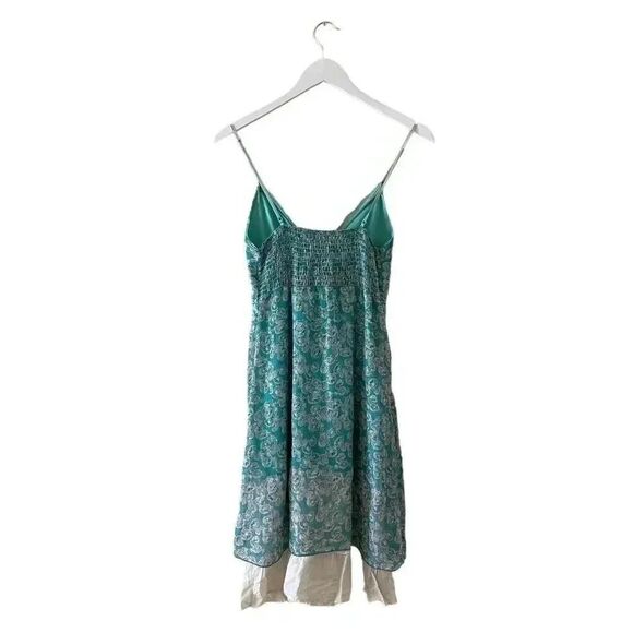 Estam V- Neck Adjustable  Bohemian Festival Spaghetti Straps Floral Dress #1000 - Picture 4 of 15
